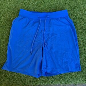 Lululemon T.H.E. Short Linerless 7" Shorts Mens Size Medium Blue M7AHLS Golf